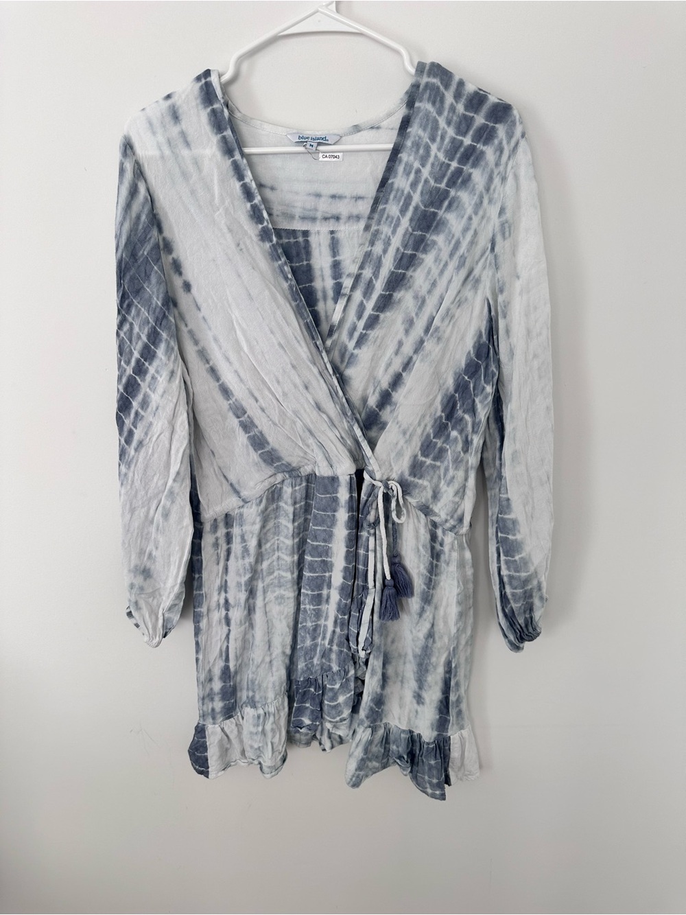 Blue Island Blue & White Tie-Dye Dress | Size Medium - Picture 2 of 14